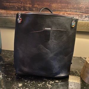 Ferrida black backpack purse